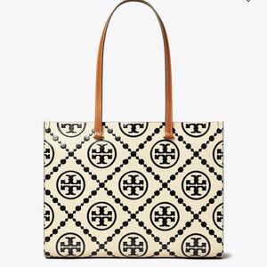 Tory Burch Contrast Embossed Monogram Tote
